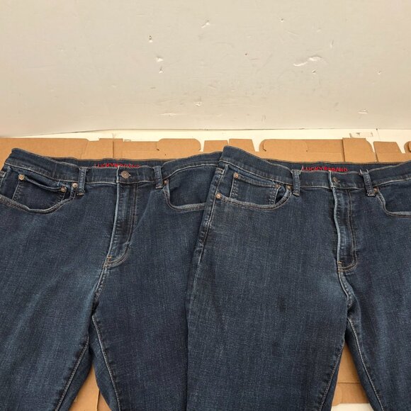 Lucky Brand 223 Straight Dark Blue Denim Jeans Mens Size 36X32 5 Pocket Pants 2 - Picture 6 of 11
